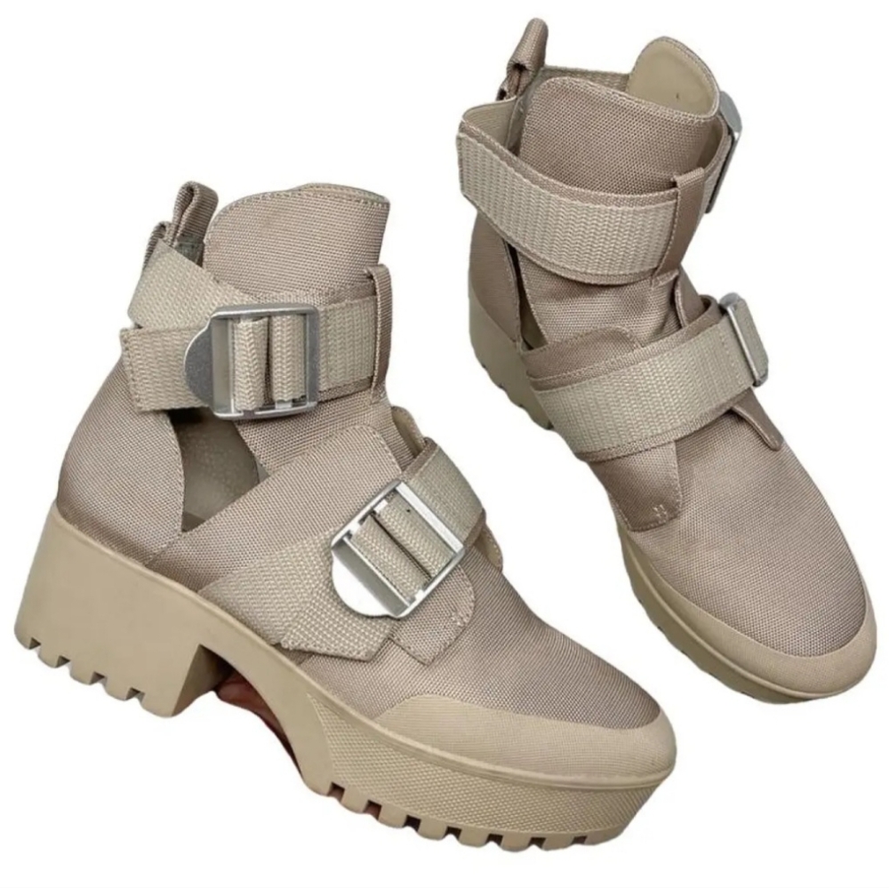 Steve madden beige Garden platform heeled boots size 6 - Picture 1 of 17